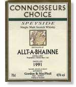 Allt-a-Bhainne 1991 Connoisseurs Choice - Label Image  Courtesy of Gordon & MacPhail