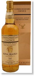 Royal Brackla Single Highland Malt Whisky 1991 Connoisseurs Choice