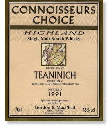 Teaninich 1991 Connoisseurs Choice - Photo Courtesy of Gordon & MacPhail